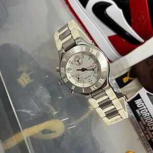 Cartier Must 21 Chronoscaph W10184U2 2424 White Rubber